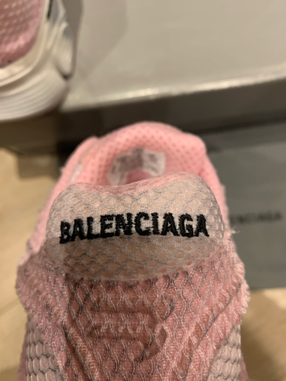 Balenciaga Pink Sneakers Knit Upper Chunky Sole Size 35 - Picture 6 of 9